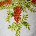 Huge Vintage Linen Tablecloth Unused Banquet Burnt Orange Flowers 61 x 102