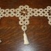 Vintage Hand Tatted Lace Swag Trim With Tassels Ecru 18 Inches