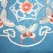Antique Silk Embroidered Pillow Cover Butterflies Flowers Asian