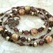 Beaded Lanyard ID Badge Holder Teacher Lariat Purple Floral Flower FREE SHIPPING