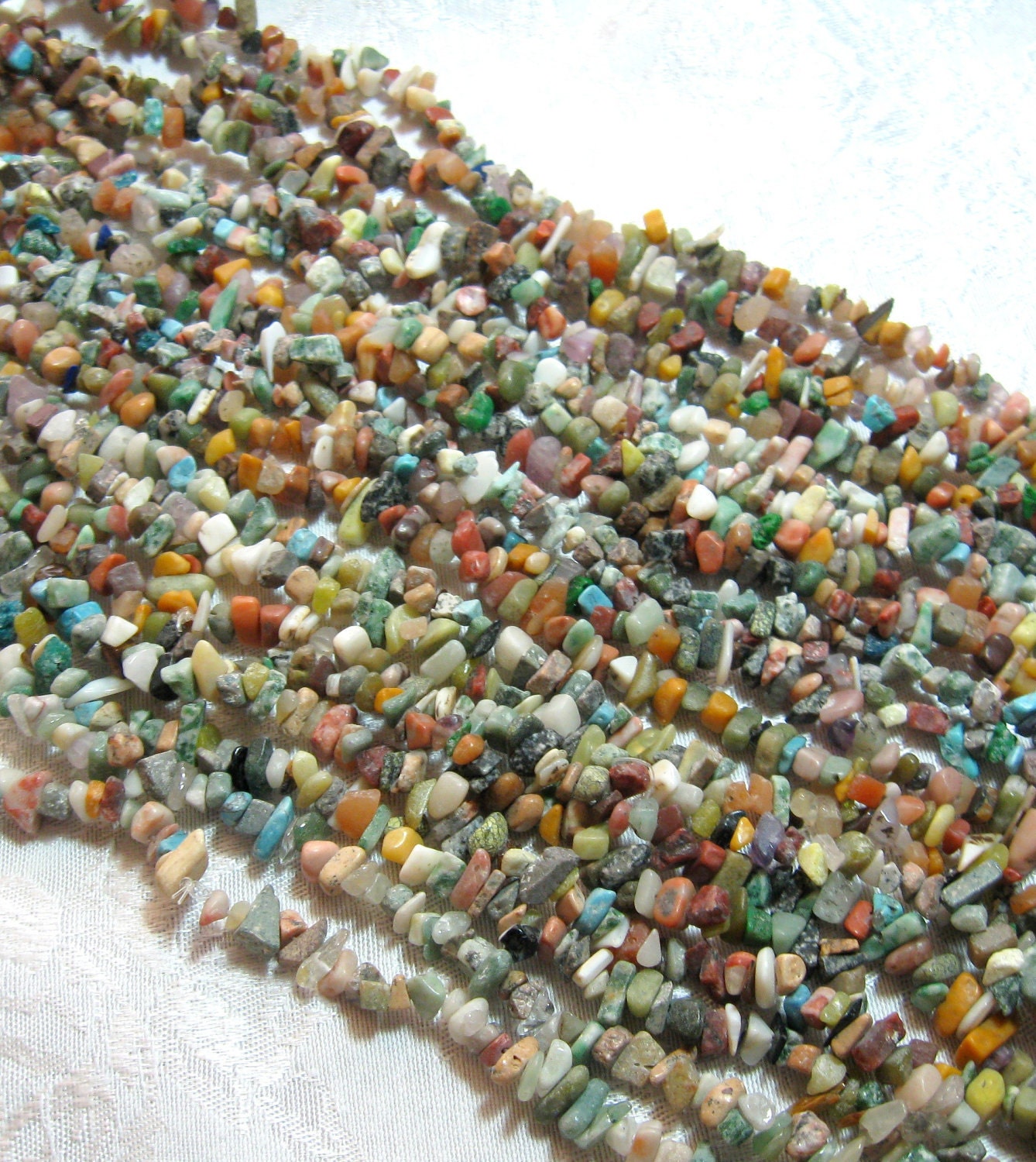 Multi Gemstone Chip Beads