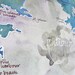 Antigua, original watercolor map, 9x12 Caribbean island painting with calligraphy
