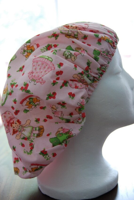 Strawberry Shortcake Shower Cap Style Surgical by Nurseheadwear