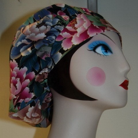 a sewing PATTERN to SEW a SCRUB BOUFFANT hat cap SENT TO YOU BY EMAIL