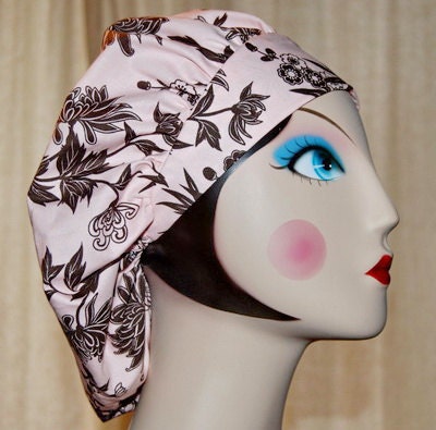 SCRUB HAT CAP SURGICAL BOUFFANT STYLE STRIPED PATTERN | eBay