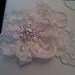 Ivory Alencon Lace Guest Book and Pen Set