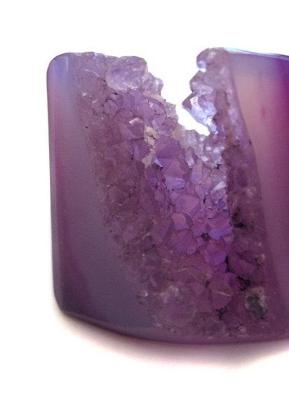 Unique Purple Geode Cocktail Ring 