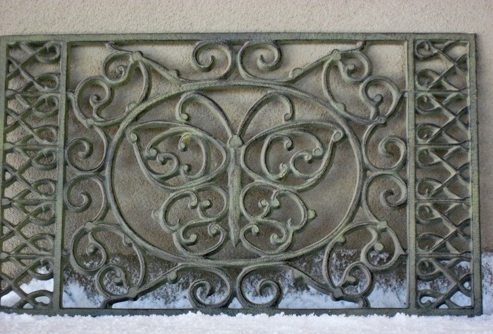 French Country Cast Iron Wall Art Wall Hanging Butterfly Motif