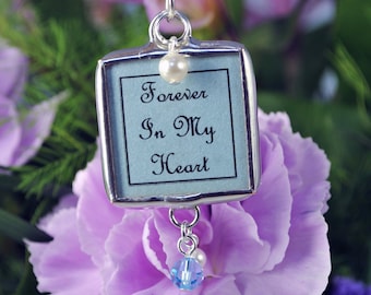Something Blue Bridal Bouquet Photo Charm Wedding Bouquet Charm