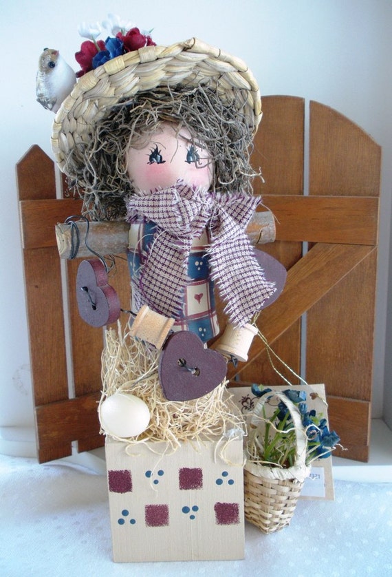 wooden spool doll