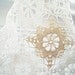 Vintage Crocheted Lace Doily, Cottage Chic, Natural Ecru Cotton Crochet
