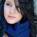 Blue crochet cowl/crochet cowl/Christmas gifts/Kentucky Blue