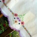vINTAGE...FLORAL ..... eMBROIDERED....aND cROCHETED .....pILLOWCASE sET.... pURPLE...pINK...sCALLOPED....LINENS