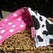 Aroma Therapy Pack Black White Cow Microwaveable Heating Pad 7"x20" - Lavender from France - Calico - Baby Pink Polka Dots