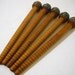 Brown Wooden Bobbin Spindle Industrial Textile Chic