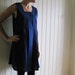 SALE tunic dress navy blue polka dot detail - small medium