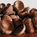 Natural Acorn Caps for crafting or display, centerpiece item