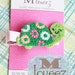 Crocheted Green and Pink Turtle Hair Clip