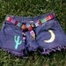 LUCKY JEANS Upcycled PURPLE Denim Jean Shorts Size 12 - 31- 32 Waist Hips