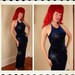 RESERVED Bombshell 1940's Style Royal Blue Stretch Velvet Hourglass Glamour VLV Gown w/ Huge Glitter Starbursts by Frederick's of Hollywood