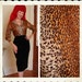 RESERVED 1940's Leopard Print Textured Satin Glamour Blouse w/ Gold Metal Buttons - Wide Cuffs & Collar - VLV - Size L