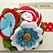 Felt Flower Headband - Anchor Headband with glitter flower and gold anchor button