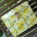 Retro Metal File Box Storage Cabinet Flower Power Daisies Avocado Green