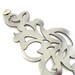 Leather cuff bracelet in antique silver - laser cut swirl design