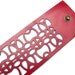 Leather cuff bracelet - laser cut lattice design in red