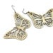 Butterfly earrings - laser cut earrings in gold leather