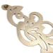 Leather cuff bracelet - laser cut swirl design in rose gold / light copper