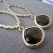 Smokey quartz chandelier earrings, gold hoop earrings, bridesmaid jewelry, bridal party gifts, weddings