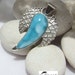 Larimar designer pendant, Dragon Flight - fantastic pattern turquoise jewelry inspired by Legends, Comics and TV