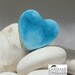 Larimar heart bead, Mermaids Love Lagoon - wonderful turquoise Larimar TOP DRILLED gemstone - 58.5 ct
