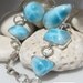 Larimar AAA bracelet, Underwater Quest - gorgeous pool pattern turquoise blue Larimar matched gemstones