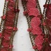 Antique French flapper metallic lace trim pink swags passementerie one foot