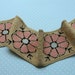 antique handmade cross stitch flower piece flapper era trim