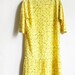 Yellow with black Web Abstract geometry 80ies Dress