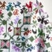 White Poncho in colorful Crosstitch - Handmade Animal and Flower Folk style ornaments