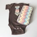 Baby Boy Chevron tie onesie and wipe case gift set