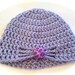 Lavender Purple Baby Hat Cheetah Print Button Infant Hat Crochet