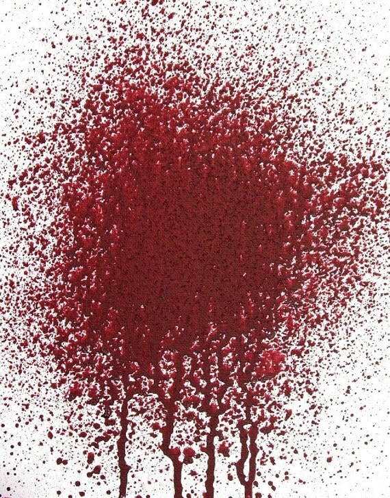 Shotgun BLOOD SPATTER HALLOWEEN DECOR