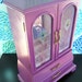 Jewelry Box in Plum Purple with Peacock Feather Detail: Evelyn