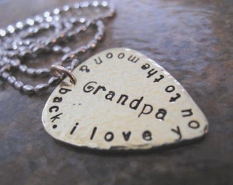 Your Message to Grandpa on a Guitar Pick - Great Gift for Grandpa, Granddad or Uncle - something for those special men in your life