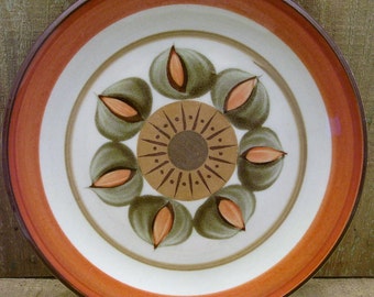 Salad Plate - 8.25" Premiere Durastone Melba P9251 - Earthy Browns, Orange, Greens
