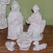 Nativity Scene - 14 pc - white ceramic - vintage - hand made