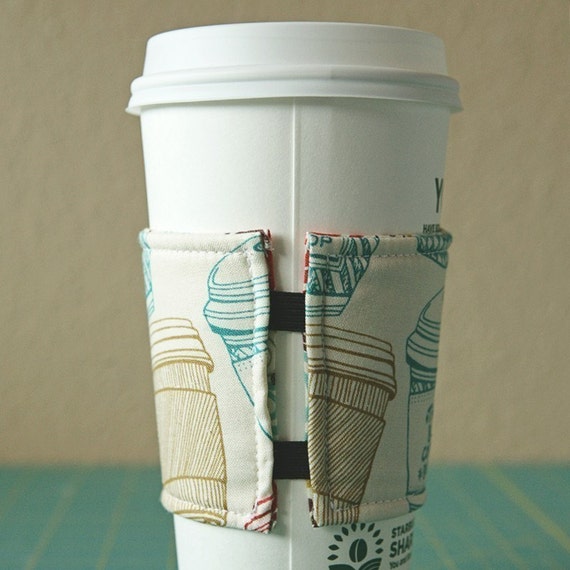 Coffee Cozy Fabric Cup Holder Cup Sleeve Tea Lover