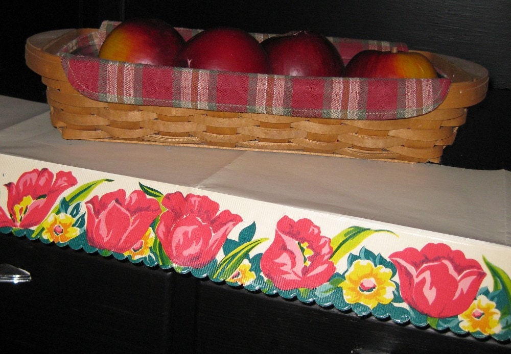 Kitchen Shelf Paper with Floral Border