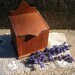 Vintage Rustic Wooden Small Box Handmade Storage Piece Coffee or Tea Holder or Salt Box Cellar Kitchen Organizer