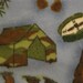 Fleece Blanket with A Camping We Will Go......on Blue with Green